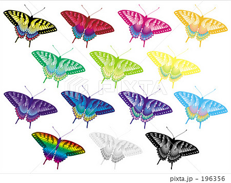 触覚 蝶 羽のイラスト素材
