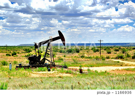 石油掘削機 一機の写真素材