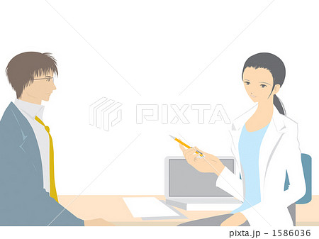 向かい合う 2人 スーツ ふたりのイラスト素材