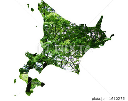 北海道 地図 形 植物の写真素材 北海道 地図 形 植物の写真素材