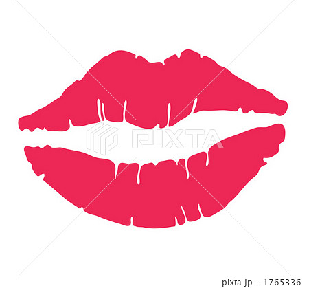 唇 キスマーク 口紅 エロティックのイラスト素材