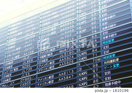 東京国際空港 空港 電光掲示板 掲示板の写真素材 - PIXTA