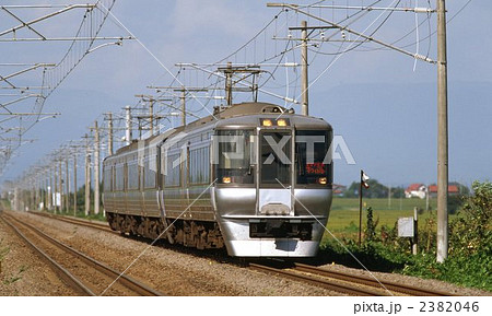 スーパーホワイトアロー Jr北海道 特急列車 785系の写真素材