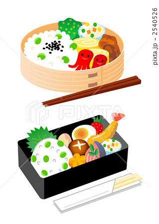 卵焼き お弁当 ブロッコリーのイラスト素材