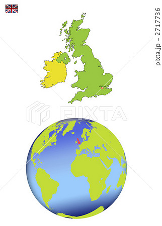 イギリス地図のイラスト素材