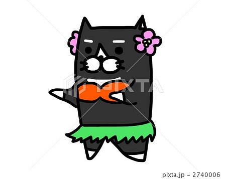 フラダンス 猫 踊り ハワイのイラスト素材 フラダンス 猫 踊り ハワイのイラスト素材