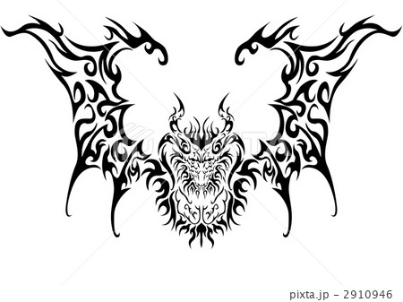 悪魔 トライバル モンスター Cgのイラスト素材