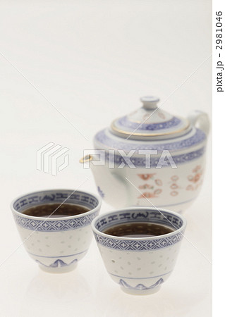 ホタル焼き 中国茶器 茶器 食器の写真素材