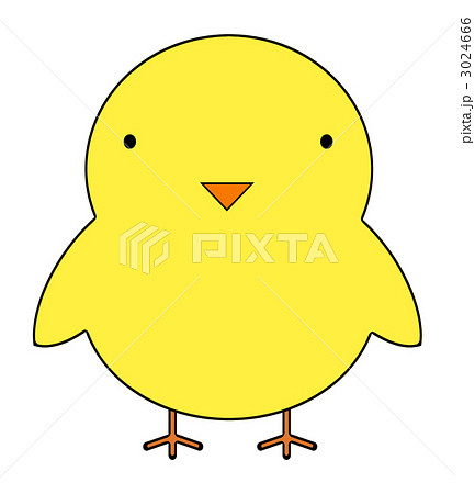 ひよこ ヒヨコ シンプル アイコンのイラスト素材