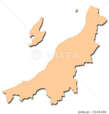 新潟 新潟県 地図 白地図のイラスト素材