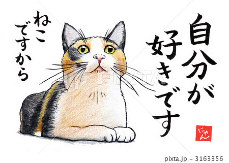 猫 イラスト 自分 詩のイラスト素材