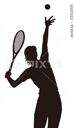トス テニスプレーヤー サーブトス テニスのイラスト素材 Pixta