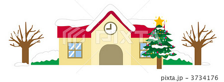 園舎のイラスト素材