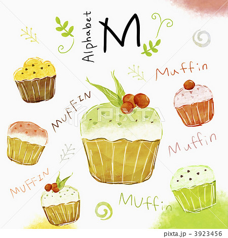 カップケーキ マフィン M 単語のイラスト素材