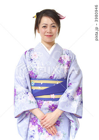 着物 手 袖 腕の写真素材