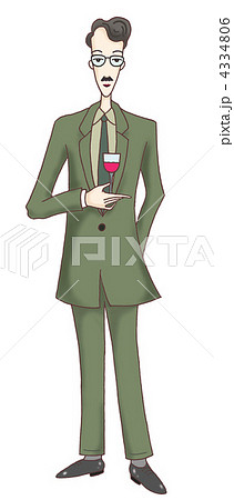 男性 紳士 スーツ ミドル 大正ロマンの写真素材 Pixta