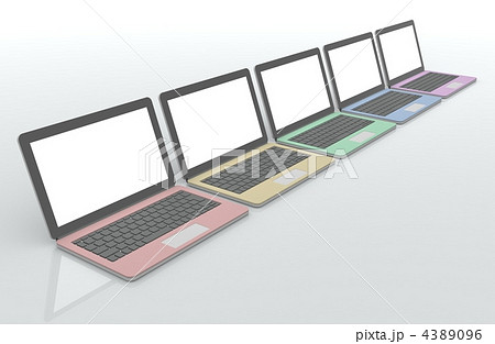 モバイルpc ノート型パソコン 薄型パソコンのイラスト素材