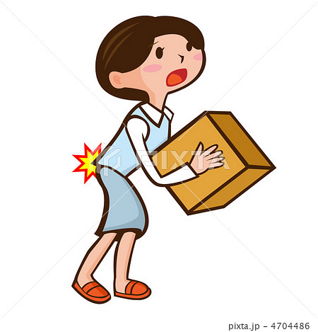ぎっくり腰の女性