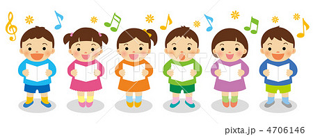 合唱 子供たち 合唱団 子供のイラスト素材
