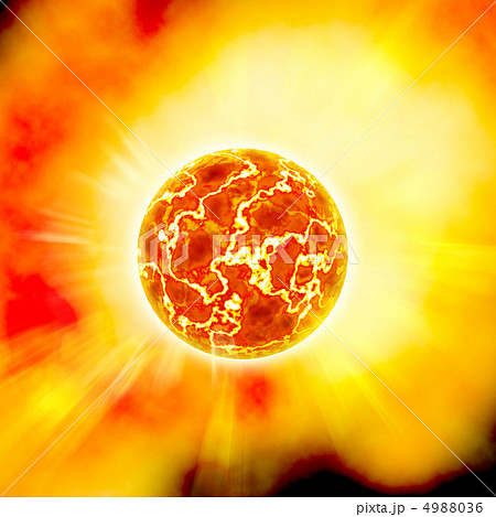 燃える 太陽 恒星 熱いのイラスト素材