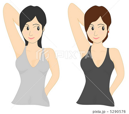 わき 脇 ポーズのイラスト素材