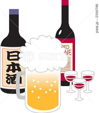 酒 吐く 日本酒 アルコールのイラスト素材