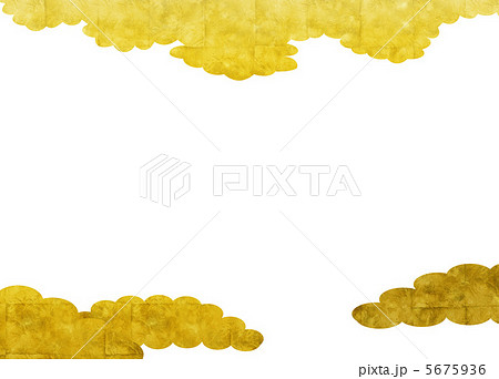 金色 雲 古い 和のイラスト素材
