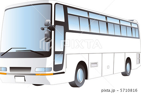 高速バス 大型バス 貸切バス 深夜バスのイラスト素材