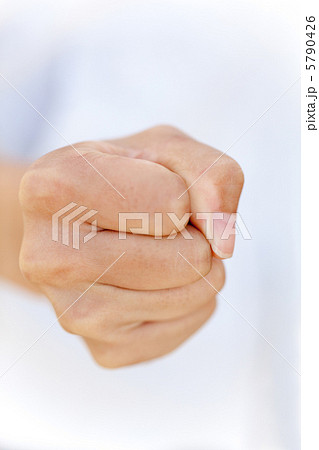 握り拳 グー 手の写真素材