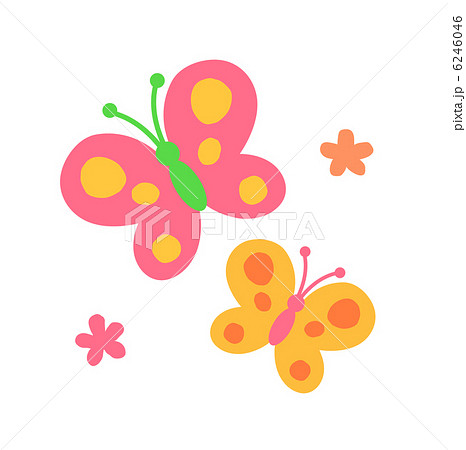 春 生き物 蝶々 4月のイラスト素材
