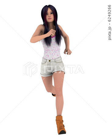 躍動感 ポーズ ショートパンツのイラスト素材