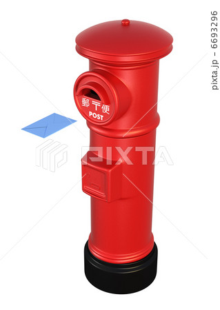 レトロ 郵便ポスト 昭和 ポストのイラスト素材