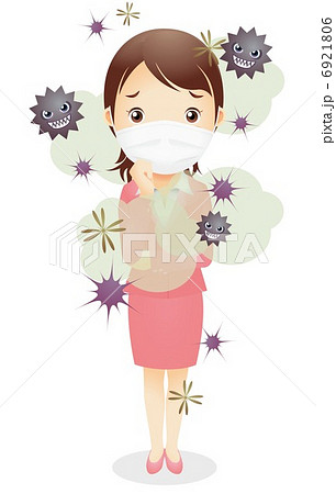 Pm2 5 ほこり 臭い 細菌 汚染 排気ガスのイラスト素材