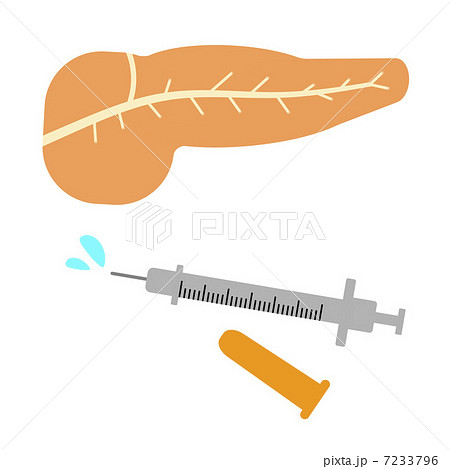 インシュリン注射器のイラスト素材
