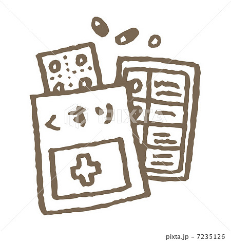 お薬説明書のイラスト素材