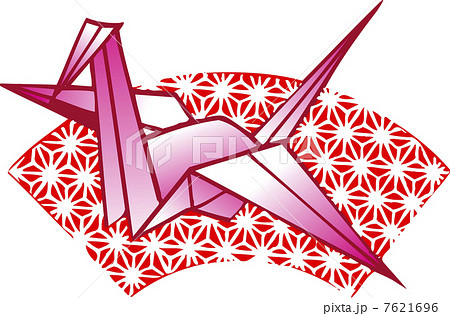 折鶴のイラスト素材