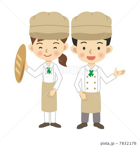 パン屋さんのイラスト素材