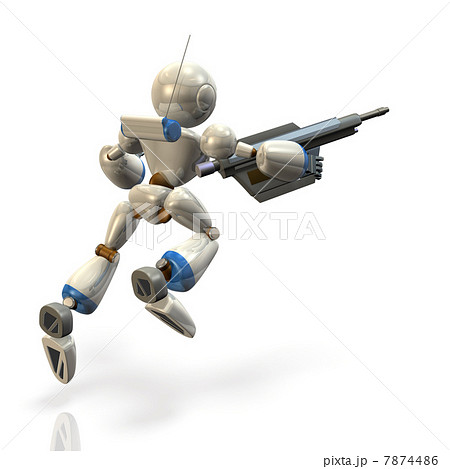 ロボット兵のイラスト素材