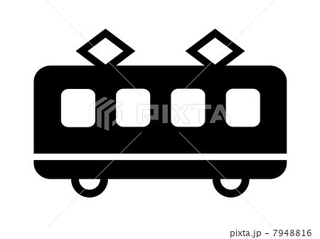 電車 デフォルメ クリップアート 1台のイラスト素材