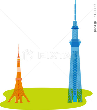 タワー スカイツリー 東京スカイツリー アイコンのイラスト素材