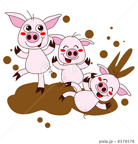 どろんこ遊び 子供 泥 ベクターのイラスト素材 どろんこ遊び 子供 泥 ベクターのイラスト素材