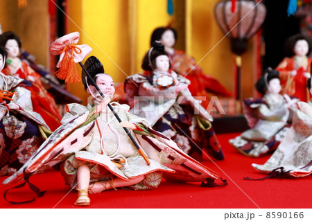 雛人形 日本人形 かわいい 美しいの写真素材