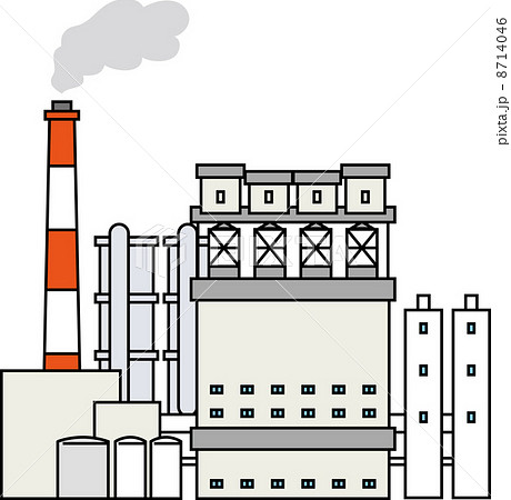 アイコン 建築物 町工場 中小企業のイラスト素材