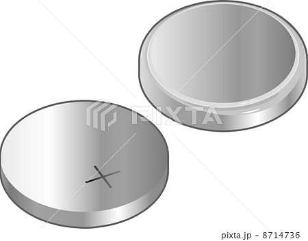 コイン型電池のイラスト素材