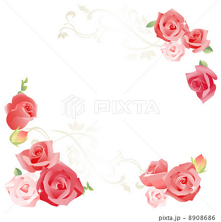 薔薇 バラ つる 蔦のイラスト素材