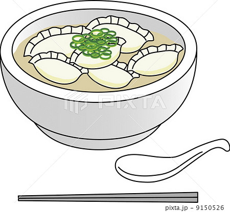 マンドゥ 手描き 韓国料理 水餃子のイラスト素材