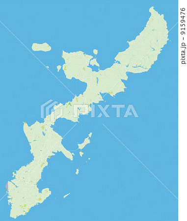 沖縄本島 地図のイラスト素材