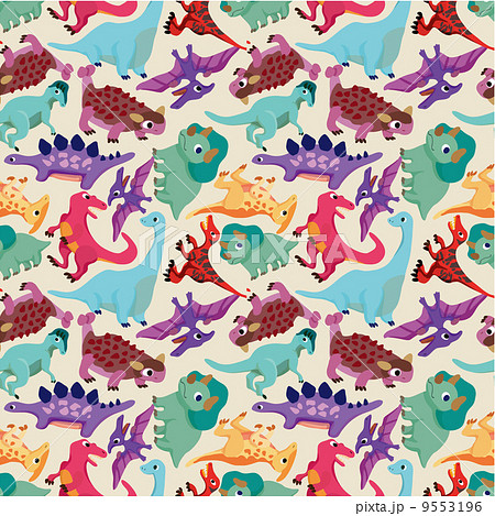恐竜 かわいらしい 可愛らしい 壁紙のイラスト素材