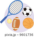 フェルトワッペン風のサッカー 野球 バスケ テニスのボールモチーフ 背景透過 白背景のイラスト素材