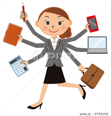 仕事をこなすのイラスト素材